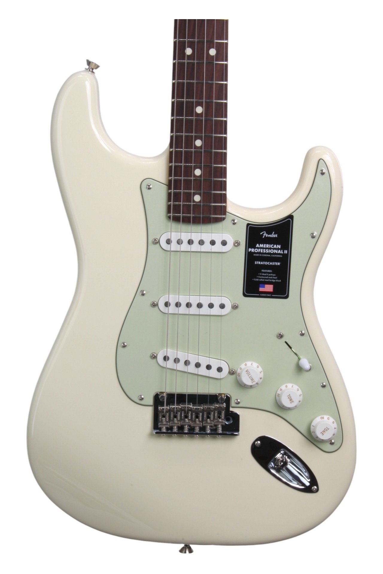 American Pro II Classic Colour Stratocaster, Olympic White