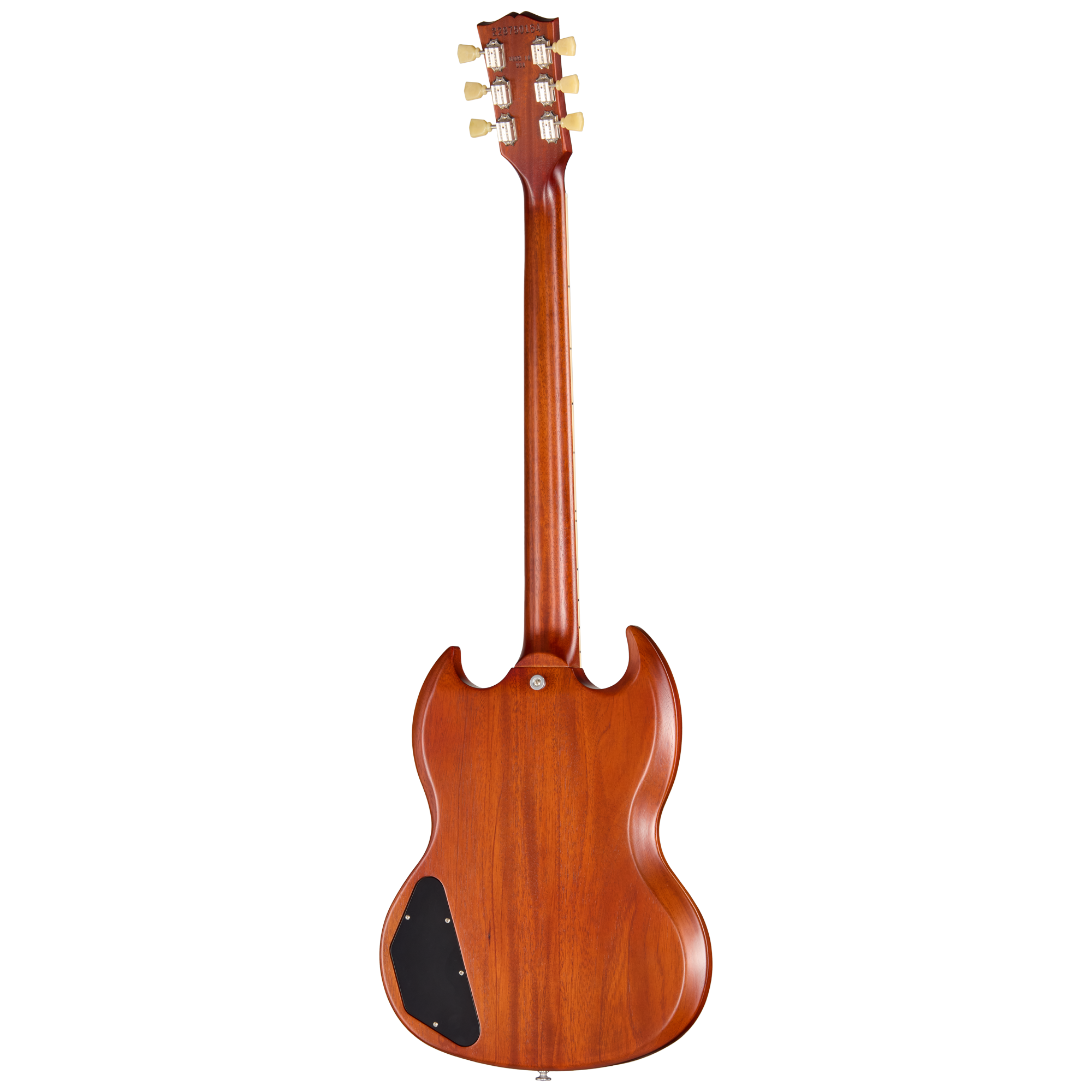 E-Gitarre, Mahagonikorpus, Rotbraun, Doppelcutaway, Sechs Saiten