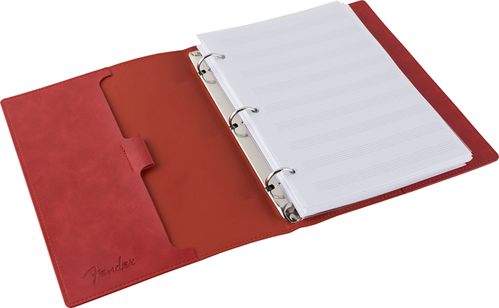 Fender Vegan Leather Music Note Book Dakota Red