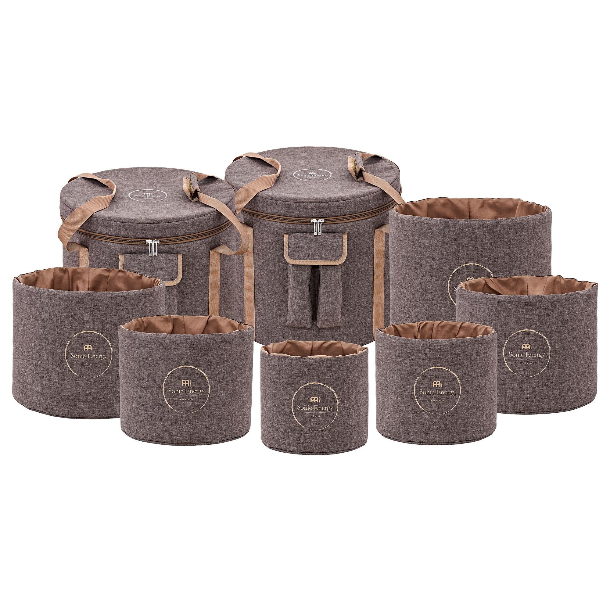 CSBPSSET3 Crystal Singing Bowl Travel Bag Set - Braun