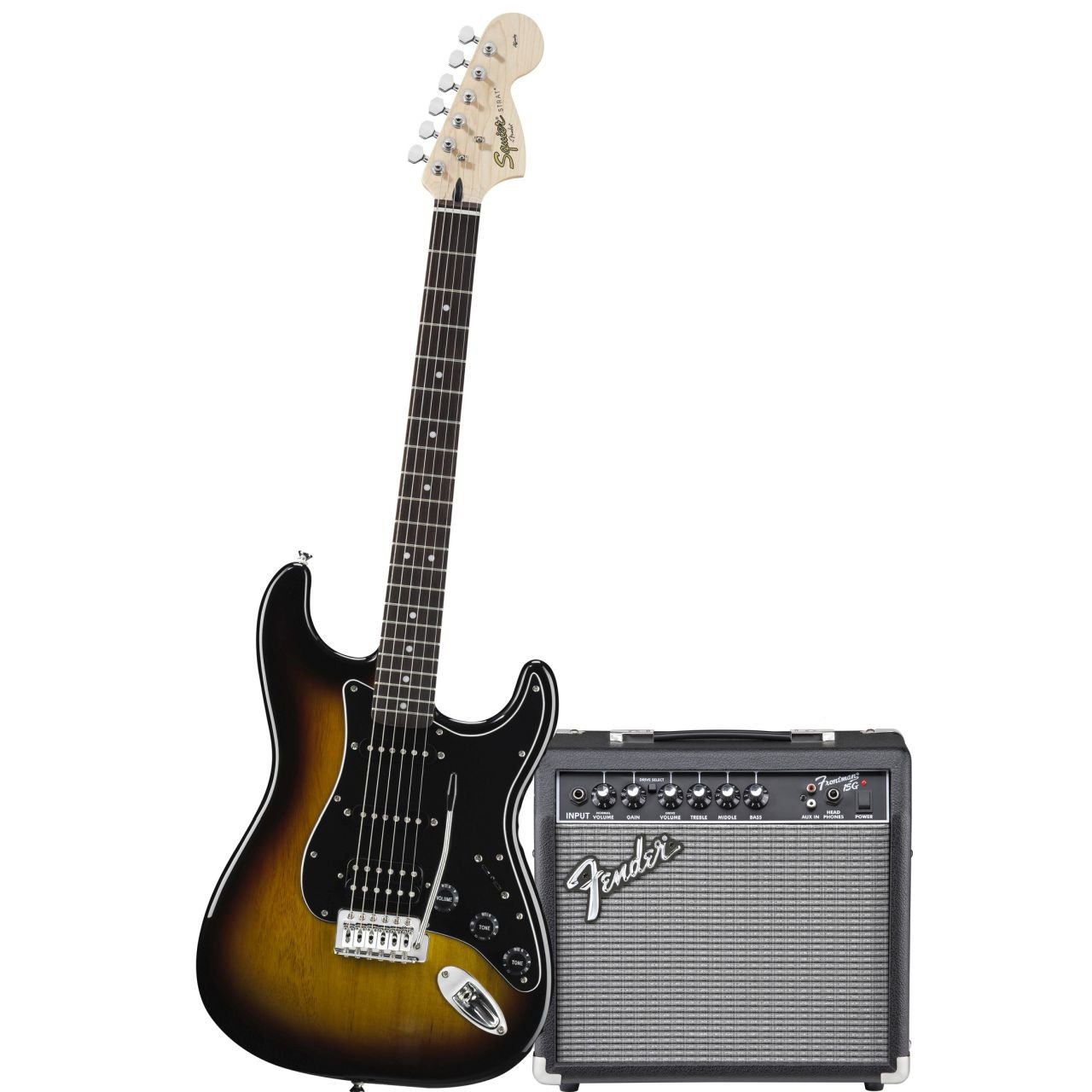 Affinity Set Strat HSS BSB / Fender Frontman 15G Amp - Einsteiger Set