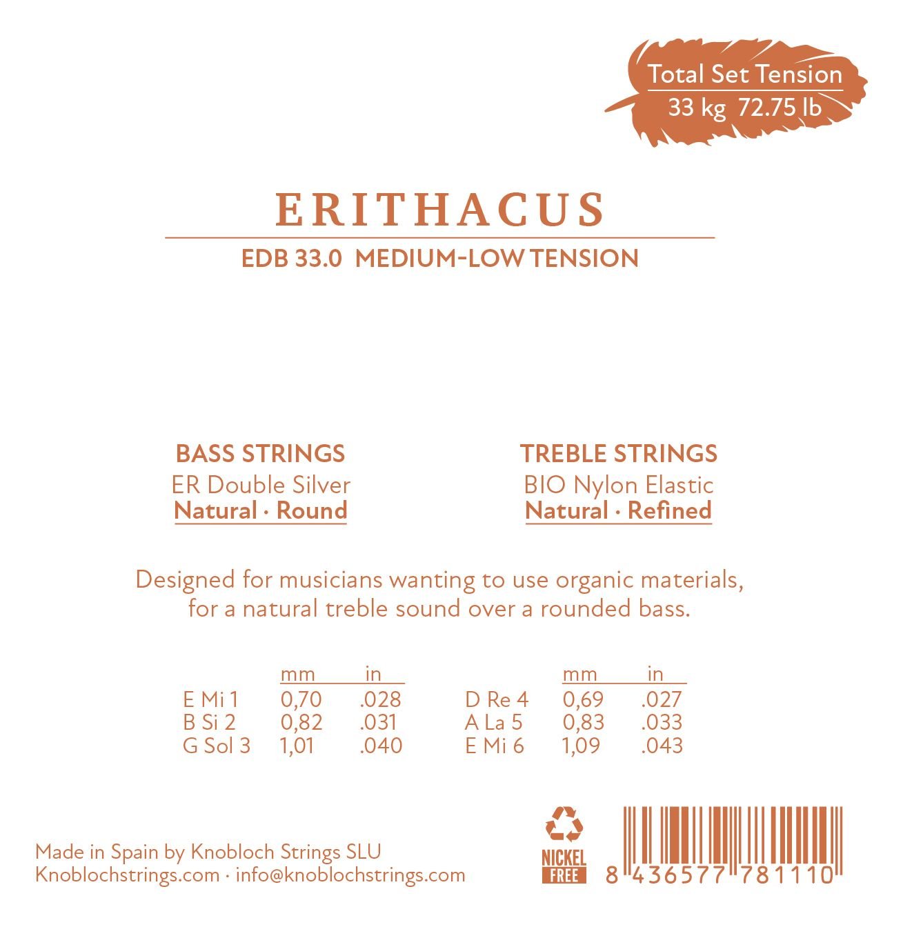 Erithacus Line EDB33.0, Medium-Low Tension