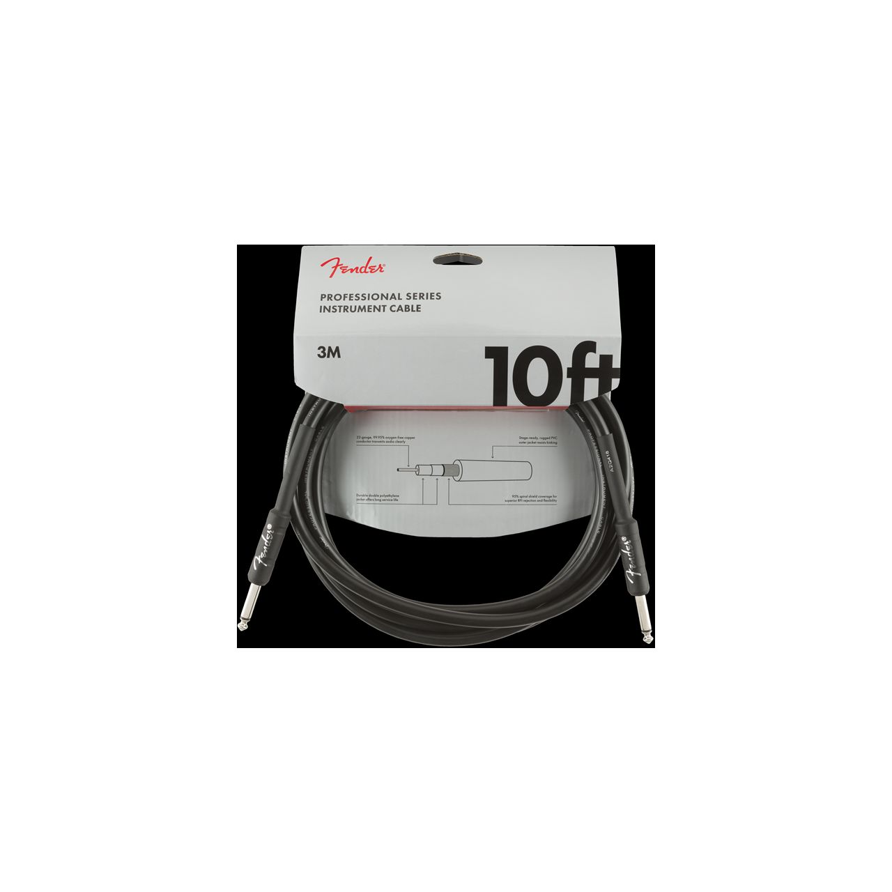 Professional Series Instrument Cable Black 3 m