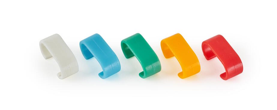 Color Code Rings for Flat Patch Cables, 5 Colors, 2 pcs. each