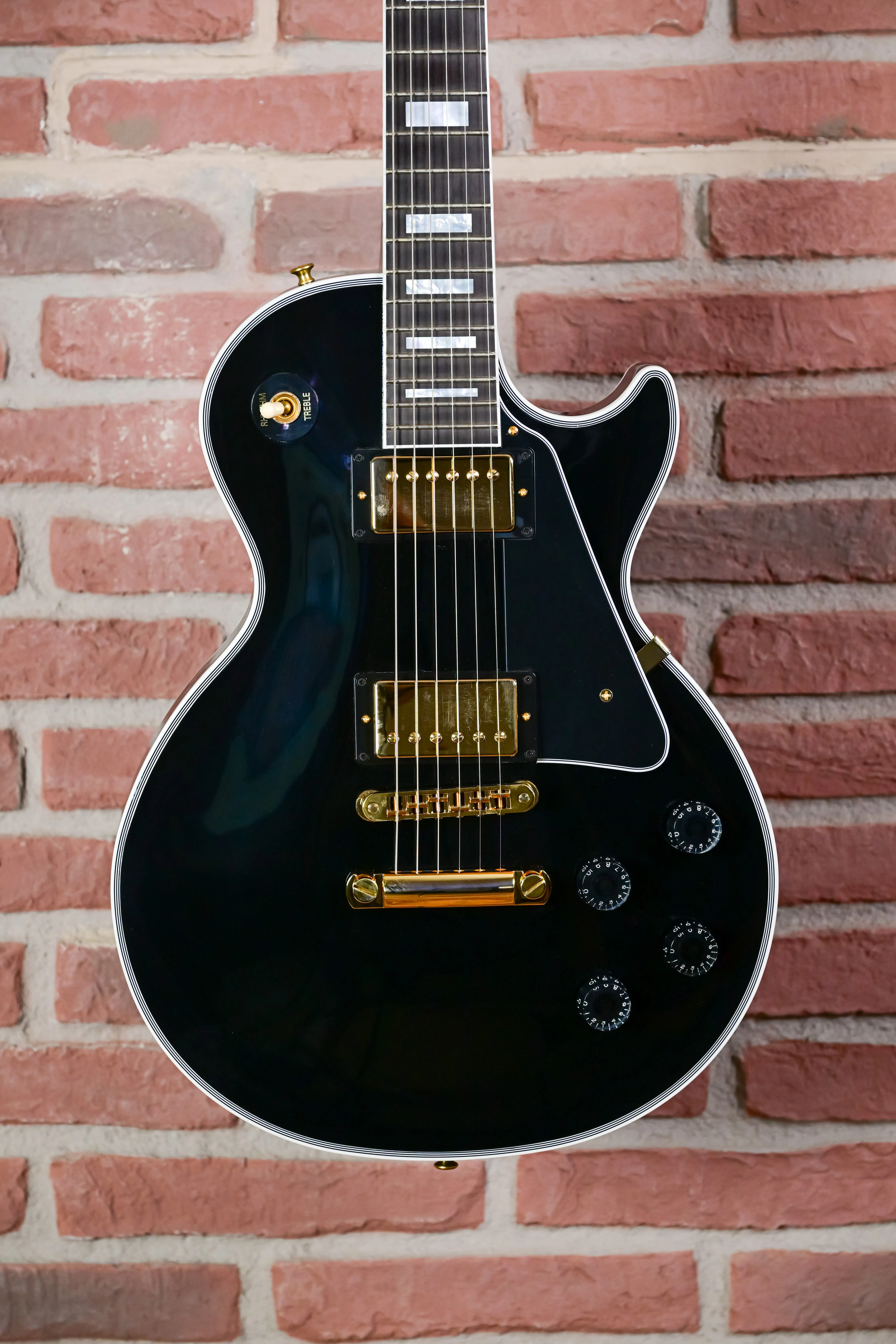 Les Paul Custom Long Scale Ebony Gloss Gold Hardware Custom Shop