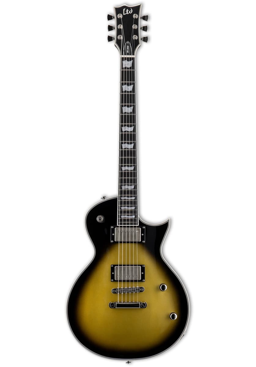 E-Gitarre, Sunburst-Lackierung, Massivkorpus, Doppelspul-Tonabnehmer, Schwarzes Griffbrett