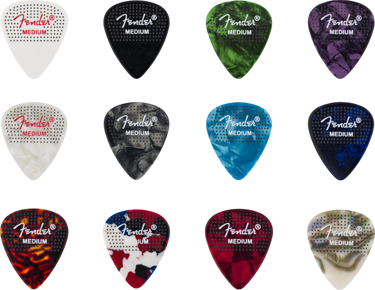 351 Dotted Celluloid Picks 12pcs  Medium