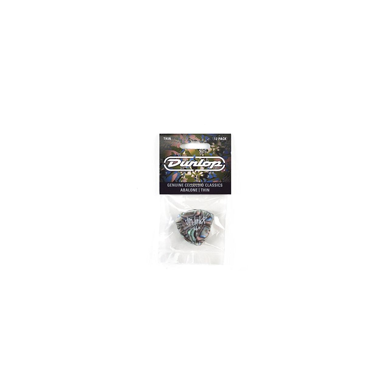 Genuine Celluloid Classic picks 12 Stück Abalone Thin