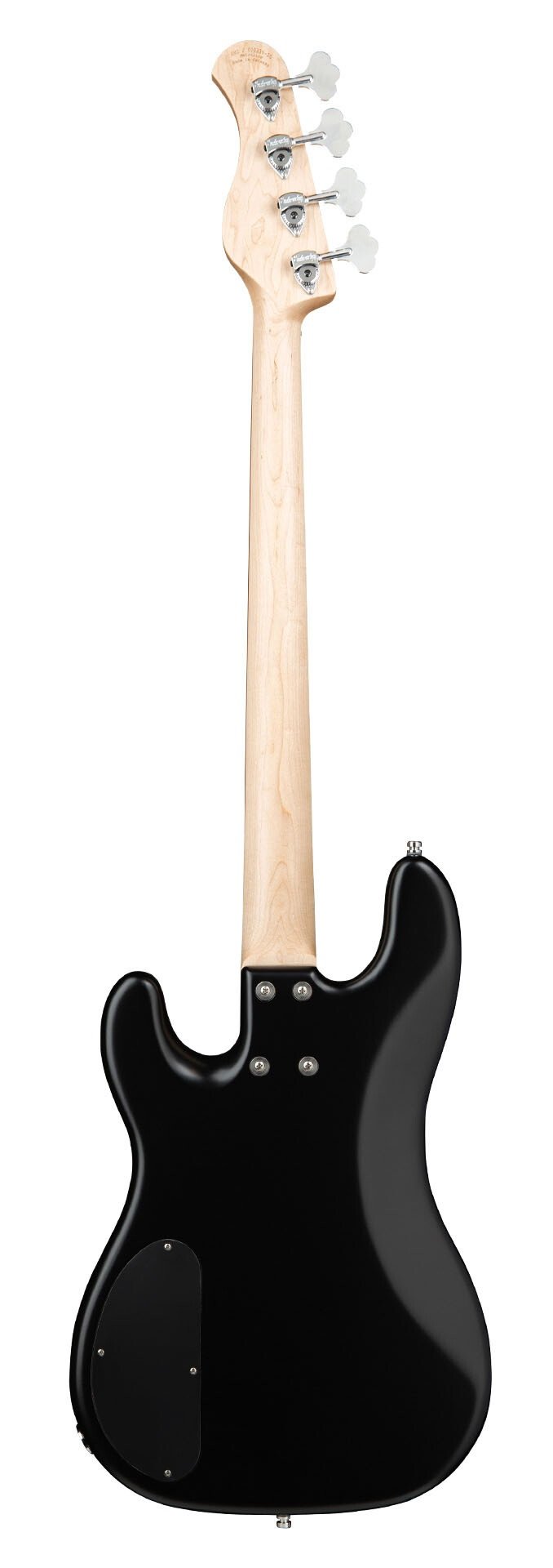 21-Fret Hybrid P/J Bass, Red Alder Body, 4-String - Solid Black Satin