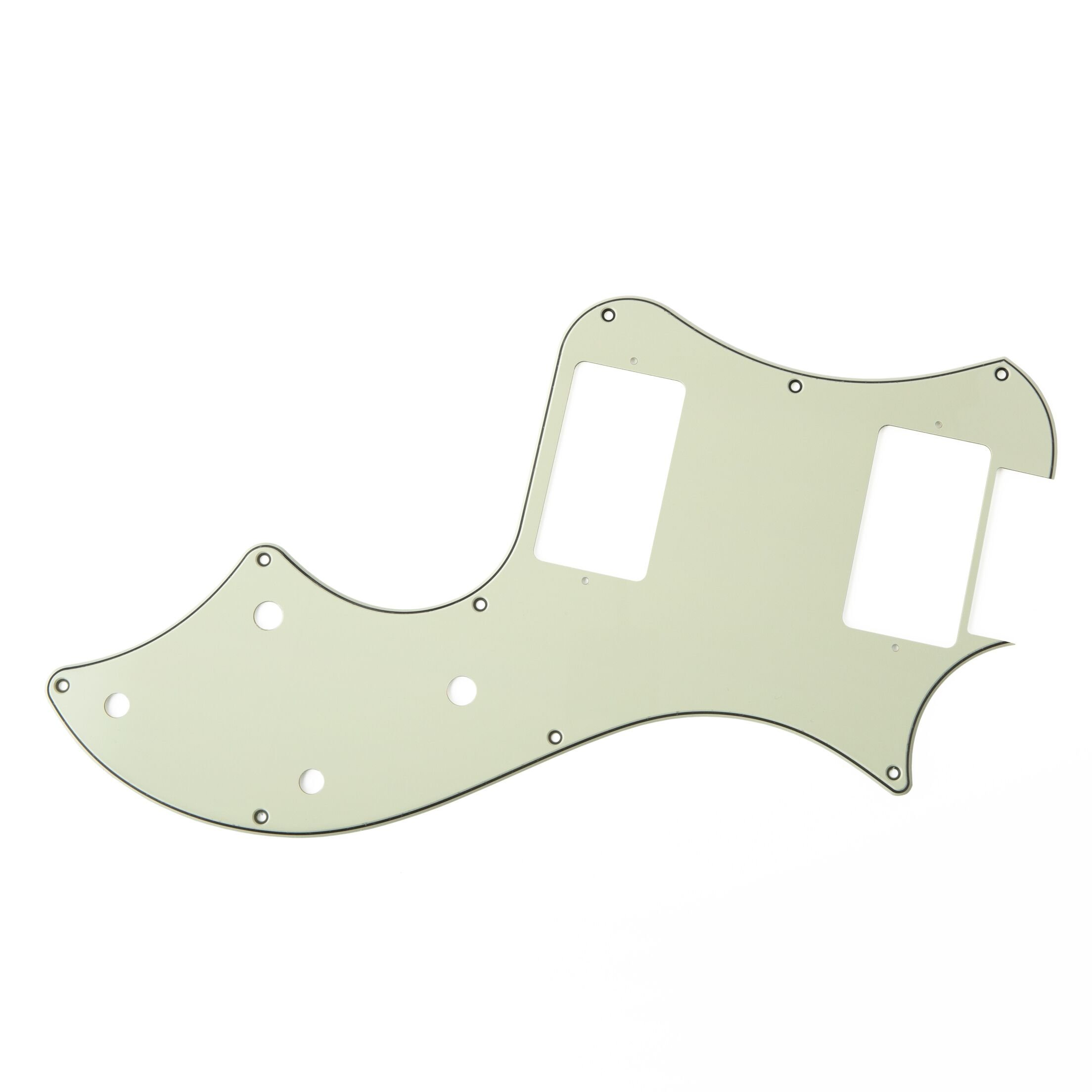 S2 SC Standard Satin Pickguard, 3-Ply, Mint/Black/Mint