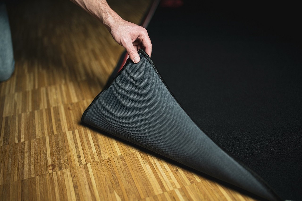 MDR-BK Drum Teppich Schwarz 160 x 200 cm