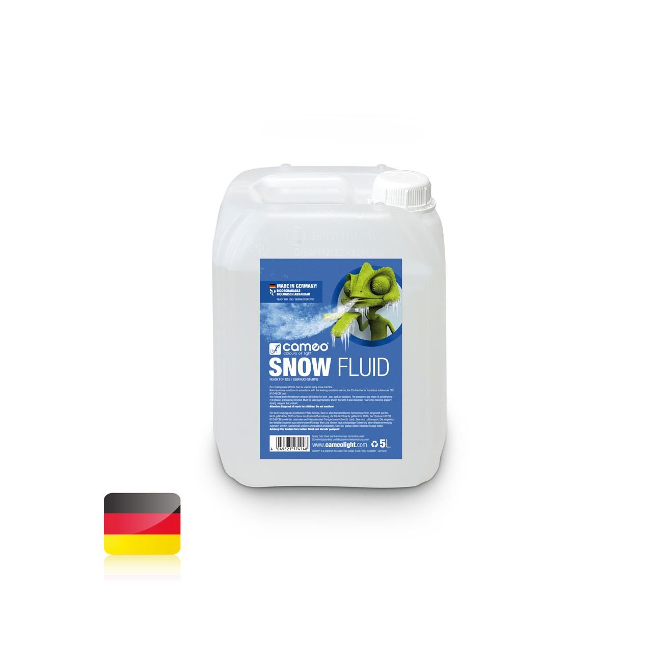 Cameo SNOW FLUID 5L - Spezialfluid für Schneemaschinen zur Erzeugung von Schaum 5l