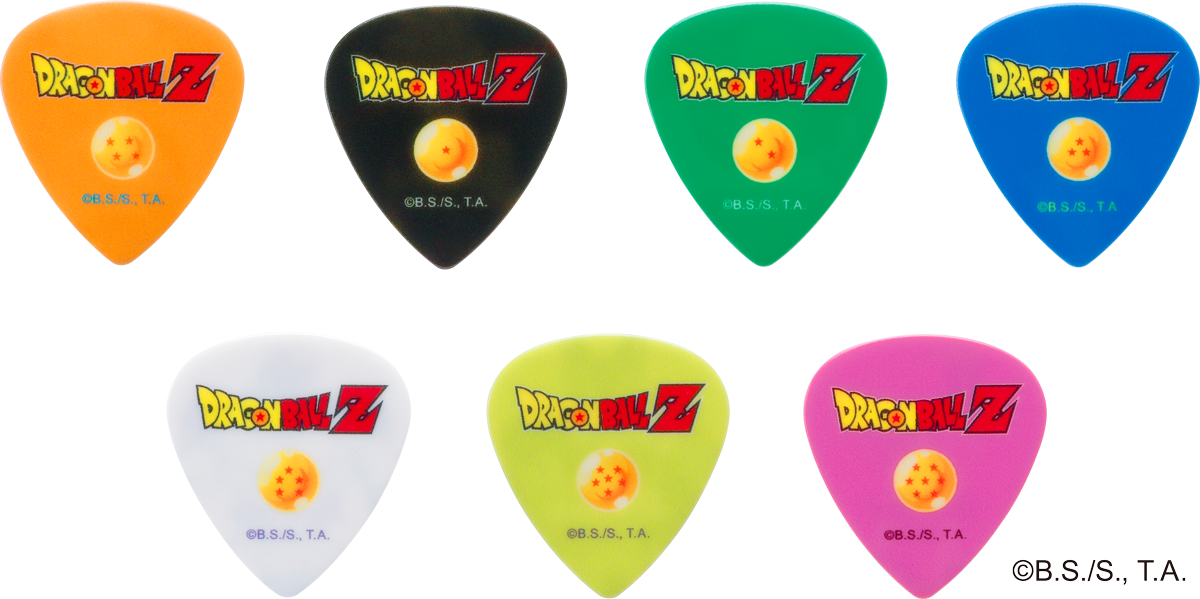 Gitarrenplektren, Kunststoff, Dragon Ball Z, sieben Farben, Anime-Motiv