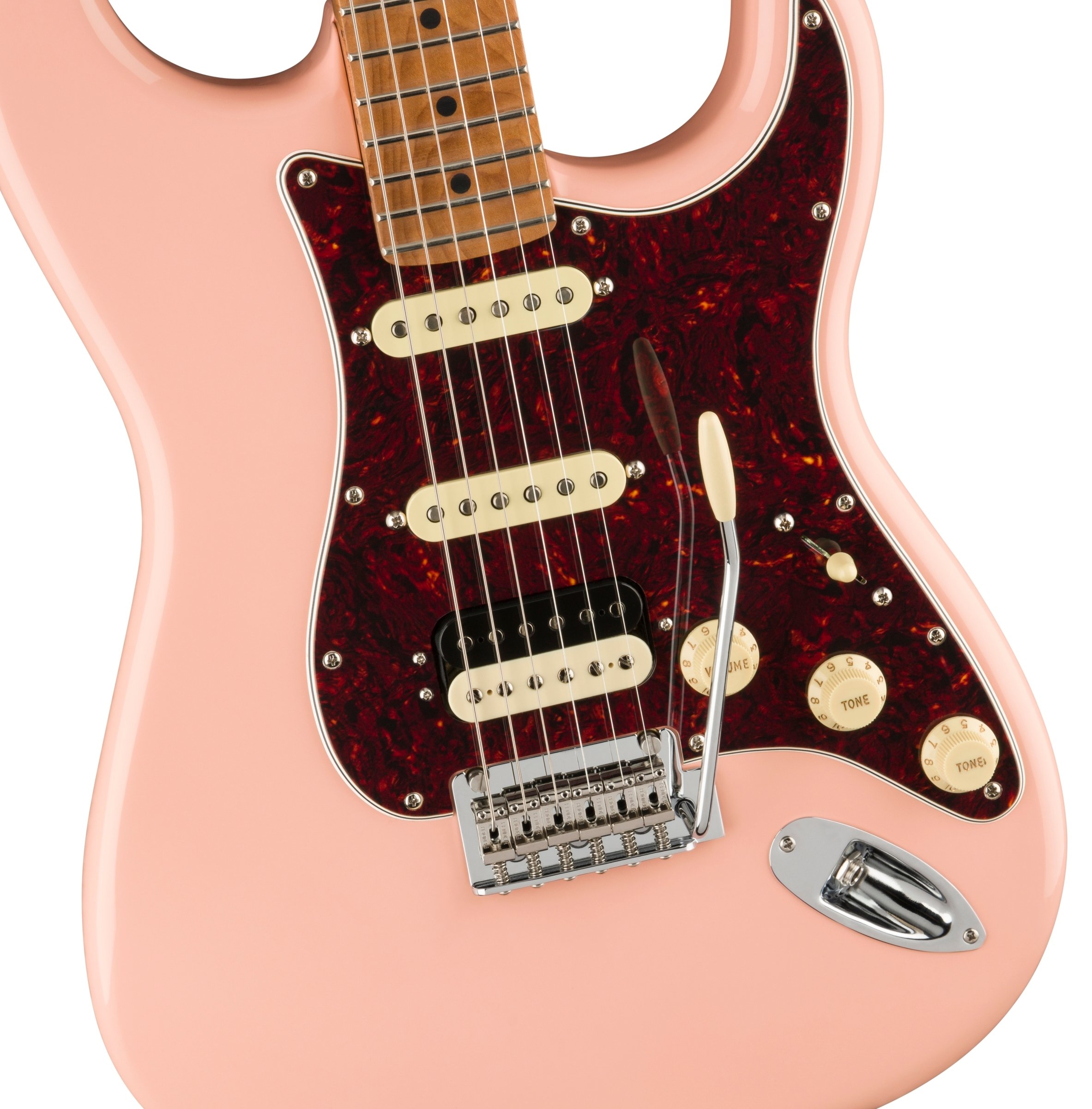 Ltd Player Stratocaster, HSS, Shell Pink