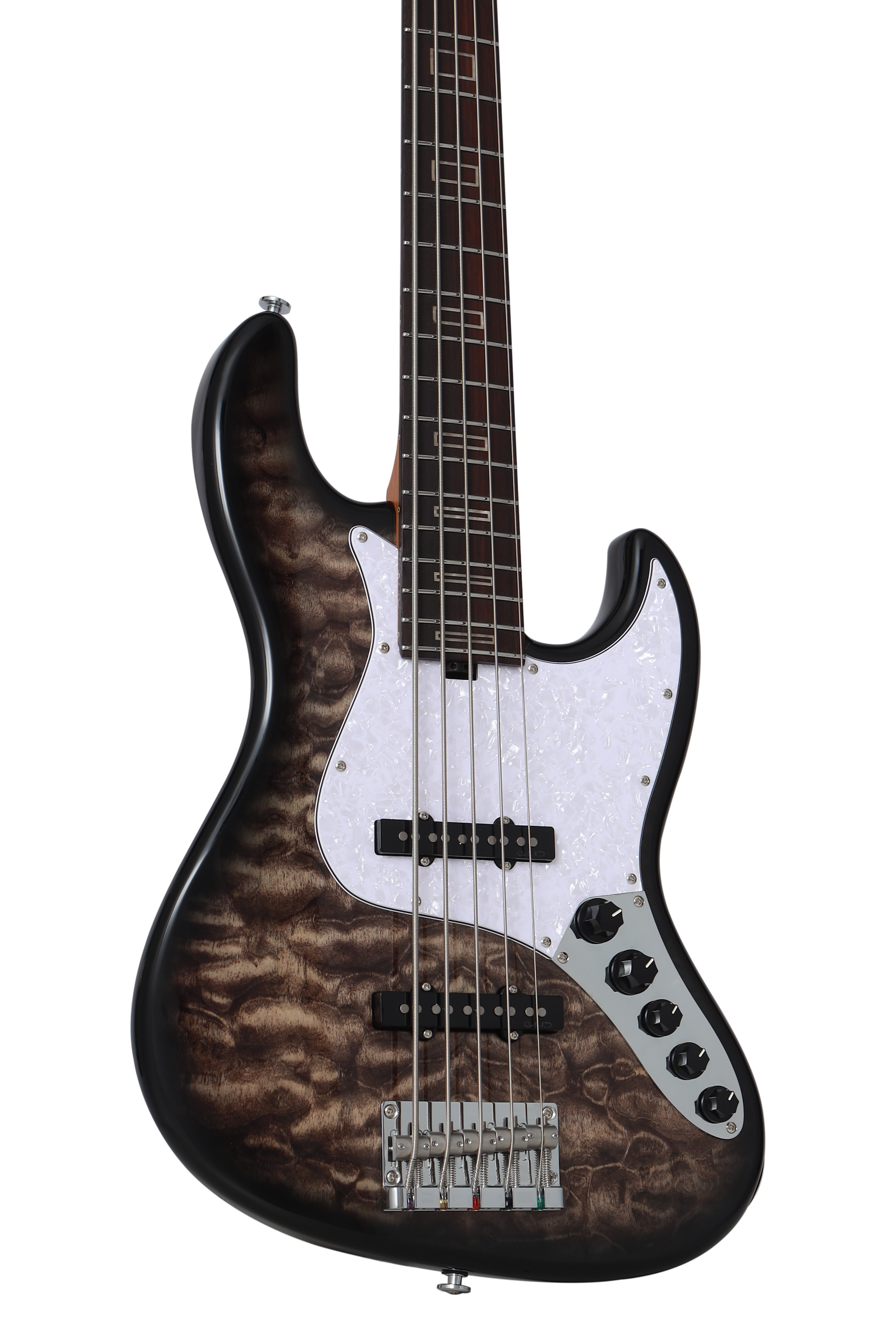 KJB5-Deluxe Pro Q-R Act Bass Honey Tea Black