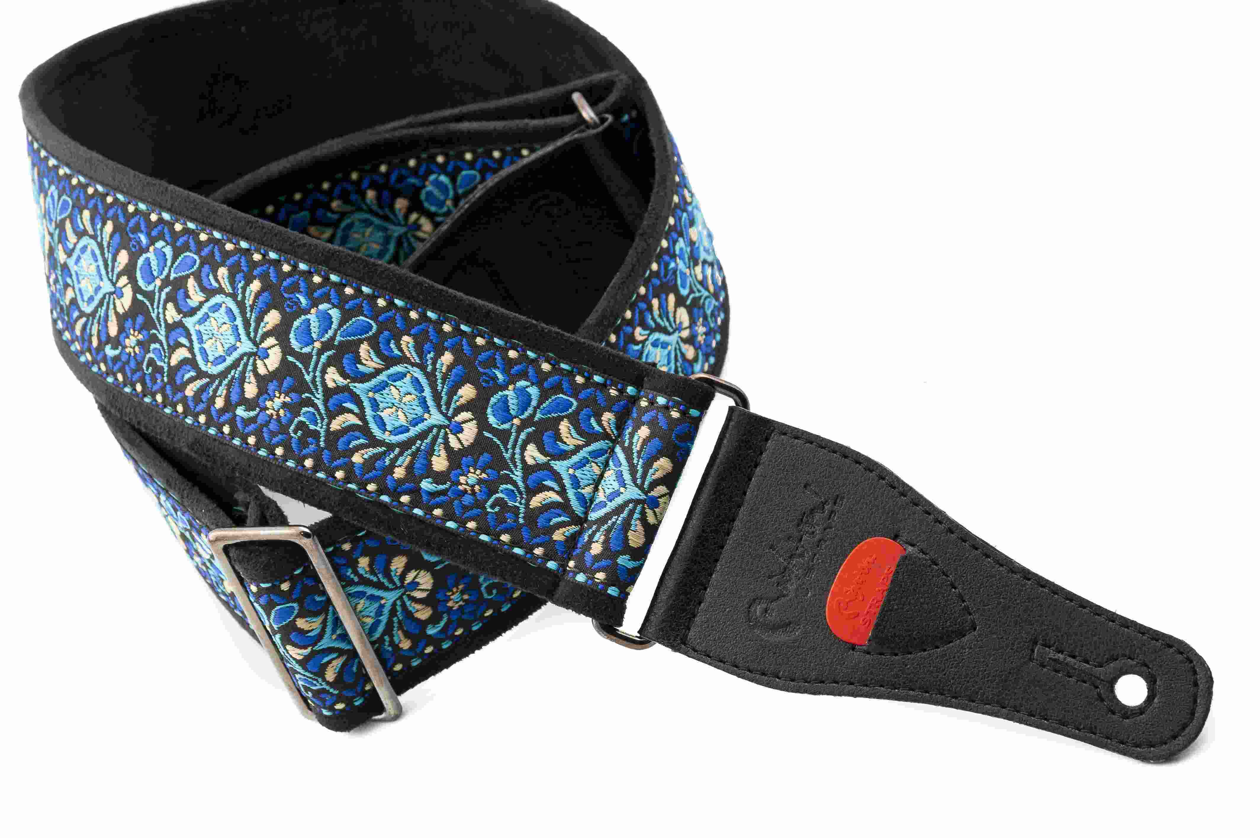 Woodstock II Blue Guitar Strap
