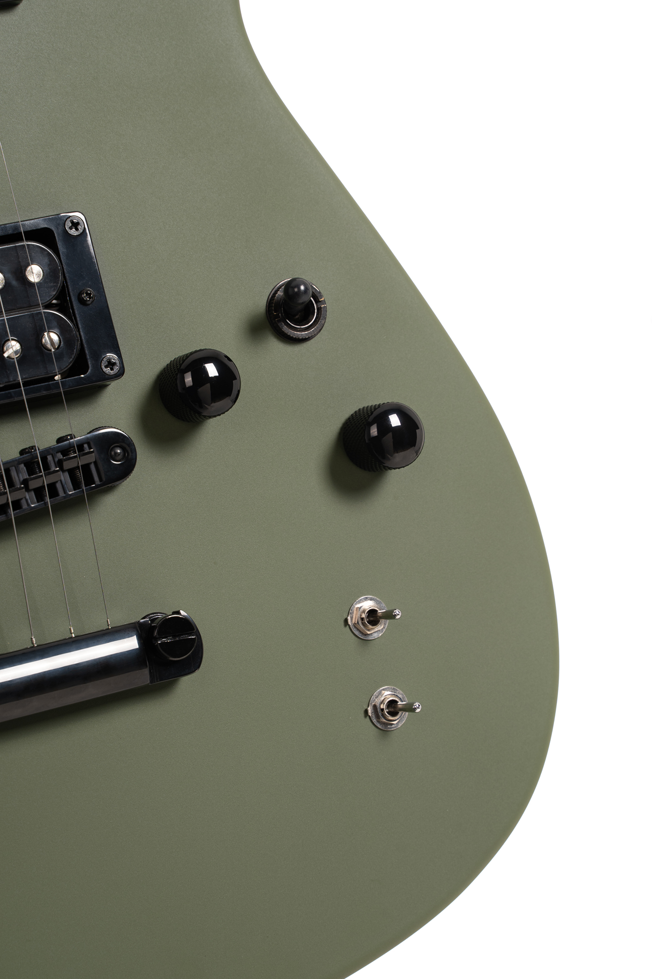 Manson Meta MBM-2H SUS E-Gitarre Satin Olive Green