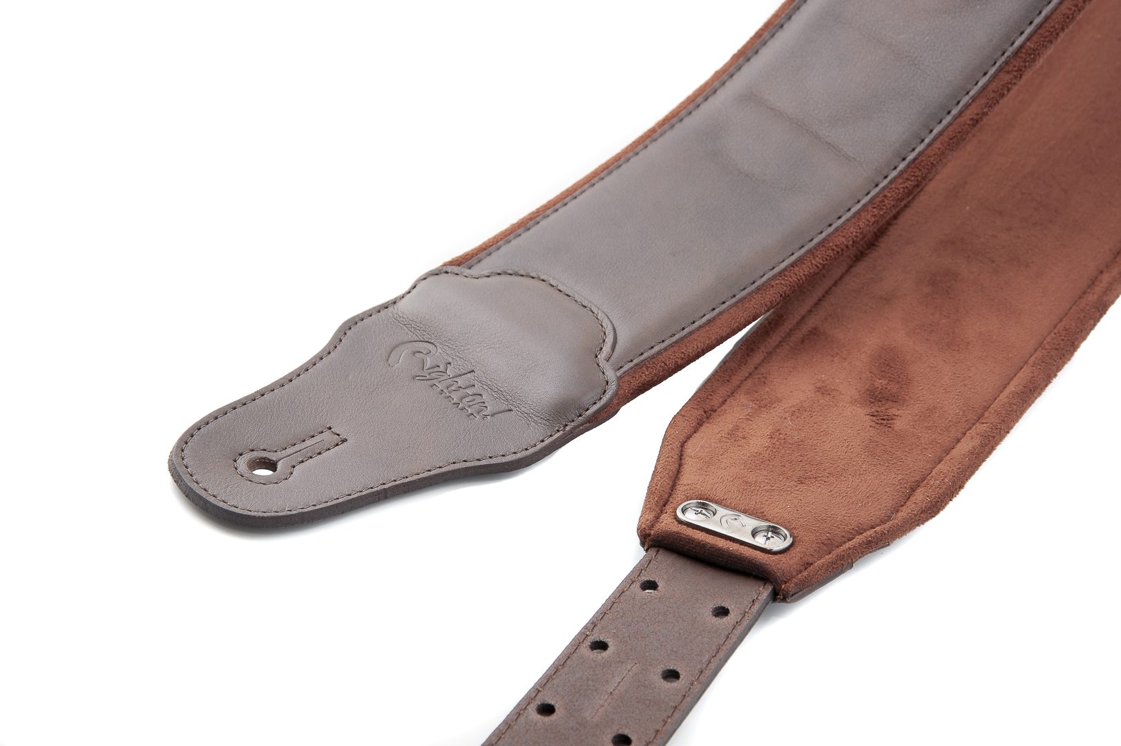 Smooth Brown Leather Bass Strap