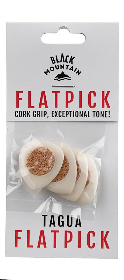 BMP-TAG4 Tagua Pick mit Kork Griffeinlage, 4er Pack