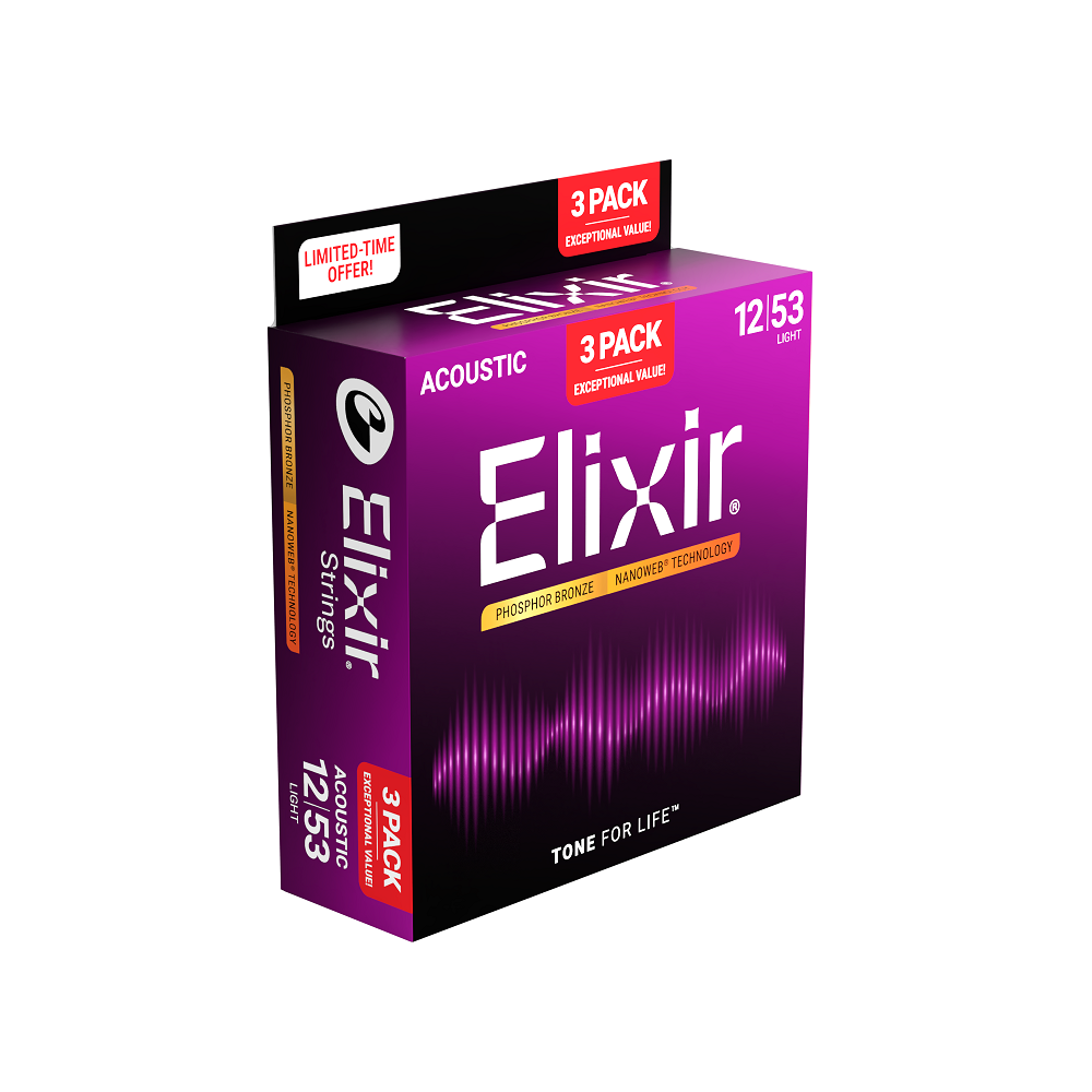 16569 3er Pack Acoustic Phosphor Bronze 012-053