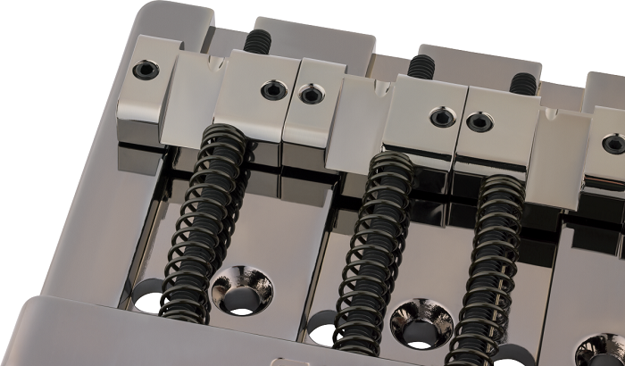 Fender HiMass String-Through 4-String Bass Bridge Assembly Black Chrome