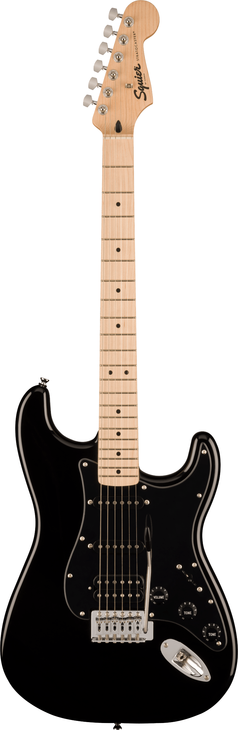 Sonic Stratocaster HSS Maple Fingerboard Black