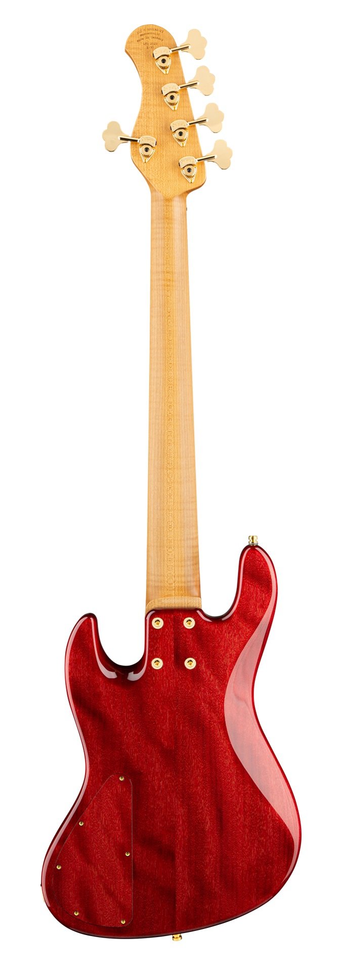 MasterBuilt 21-Fret Standard J/J Bass, Limited Edition 2023, 5-String - Majestic Red