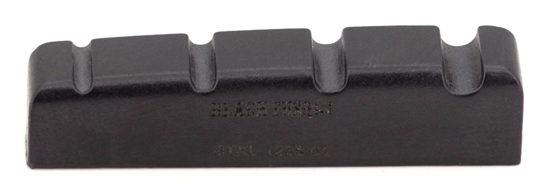 Black TUSQ XL PT-1238-60 - Slotted Bass Nut, 4-String (38 x 6 mm) - Electric, Rounded, Flat