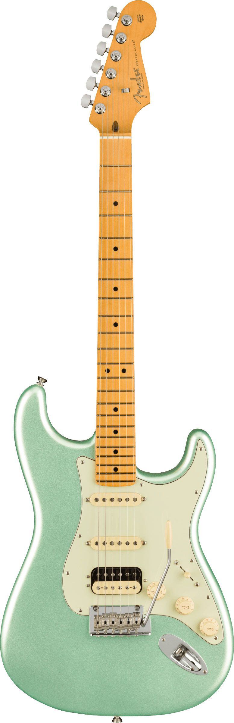 American Professional II Stratocaster® HSS, Maple Fingerboard, Mystic Surf Green
