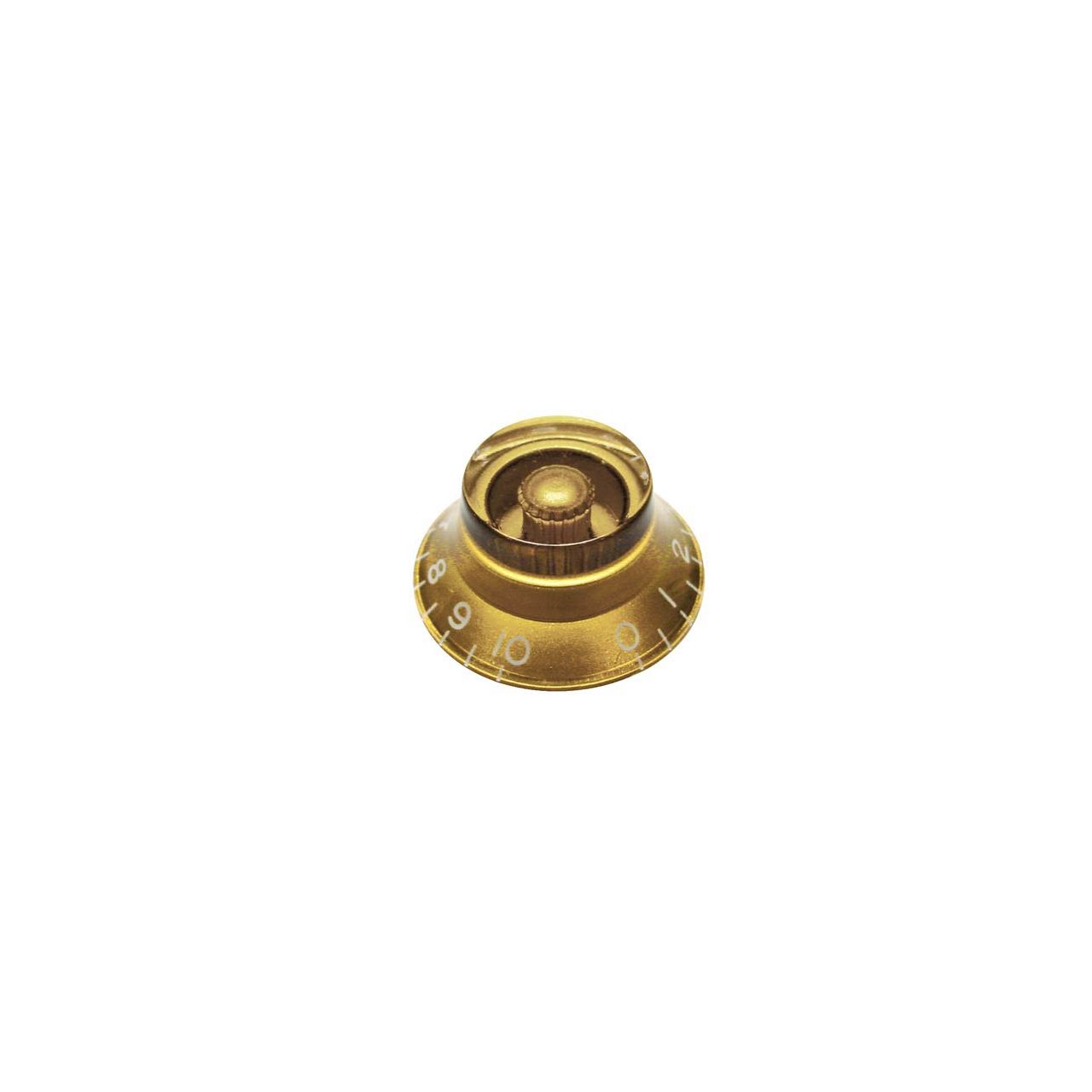 Potiknopf, Bell Knob, transparent gold 