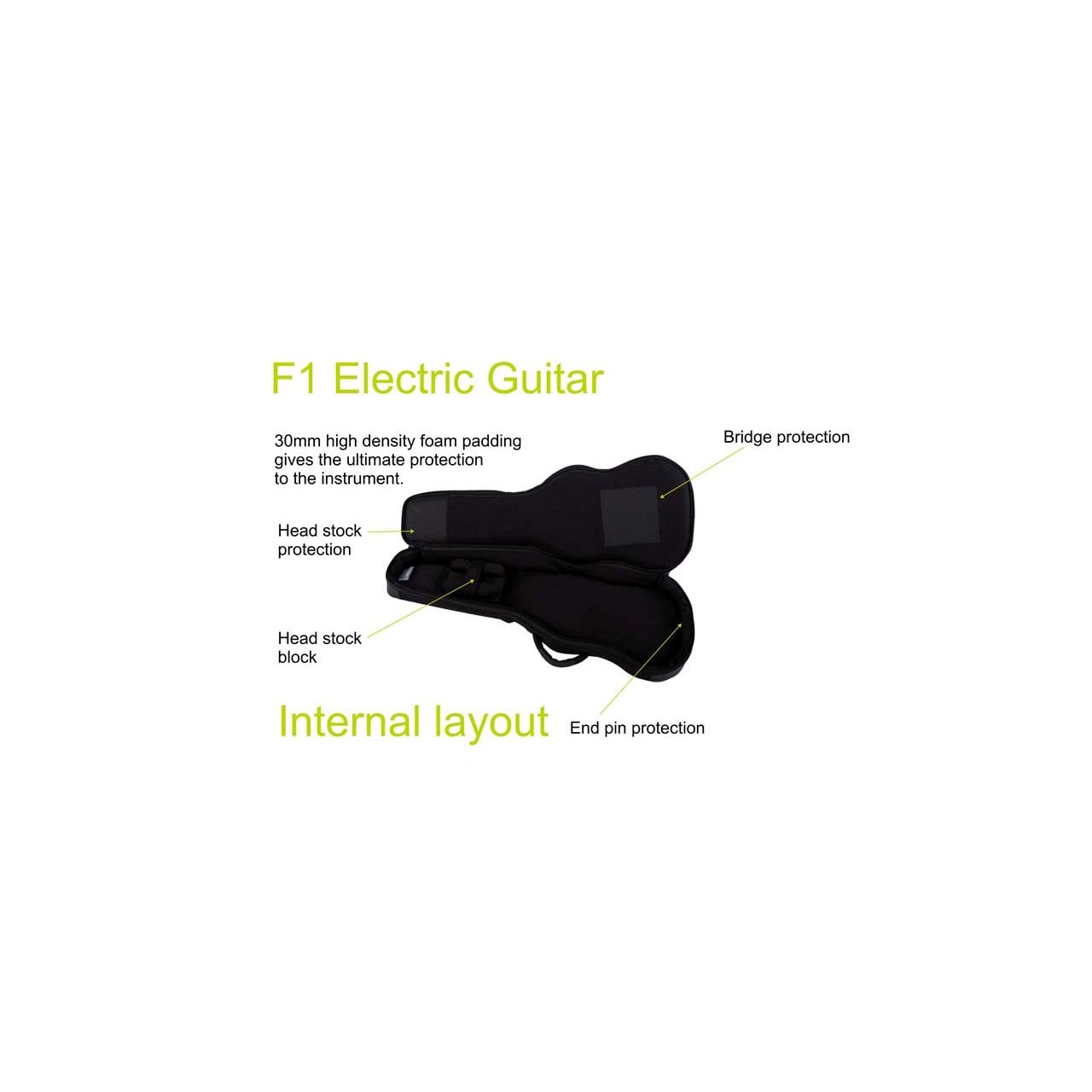 F1 Gigbag für E-Gitarre / schwarz
