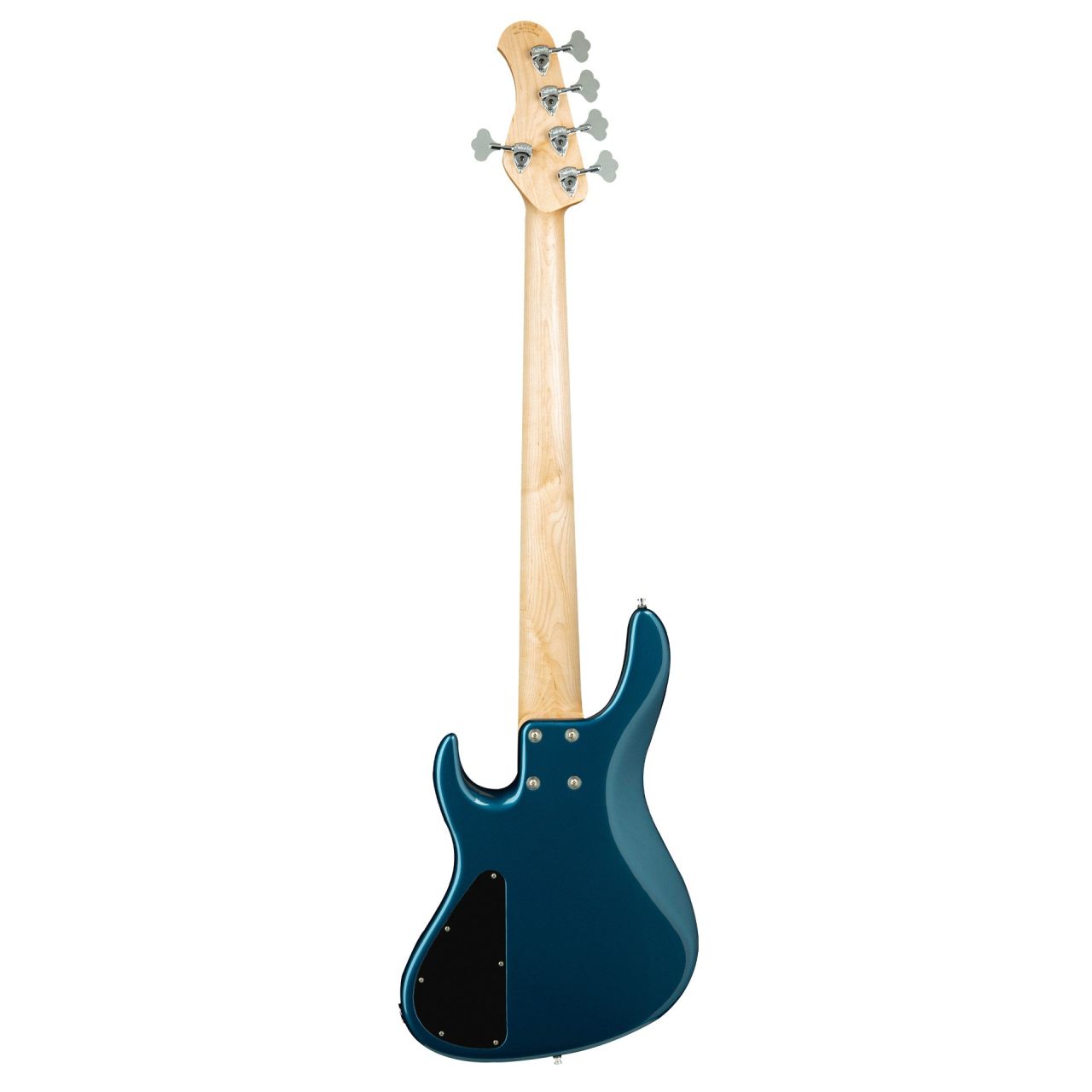 MetroLine 24-Fret Vintage J/J Bass, Swamp Ash Body, 5-String - Solid Dark Lake Placid Blue Metallic 