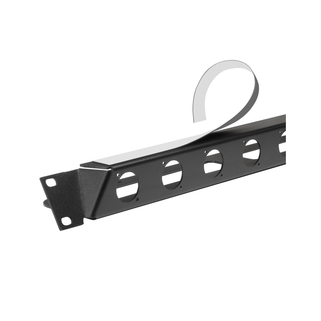 Adam Hall 19" Parts 872230 - 19" gewinkelte Rackblende für 8x D-TYPE Buchsen