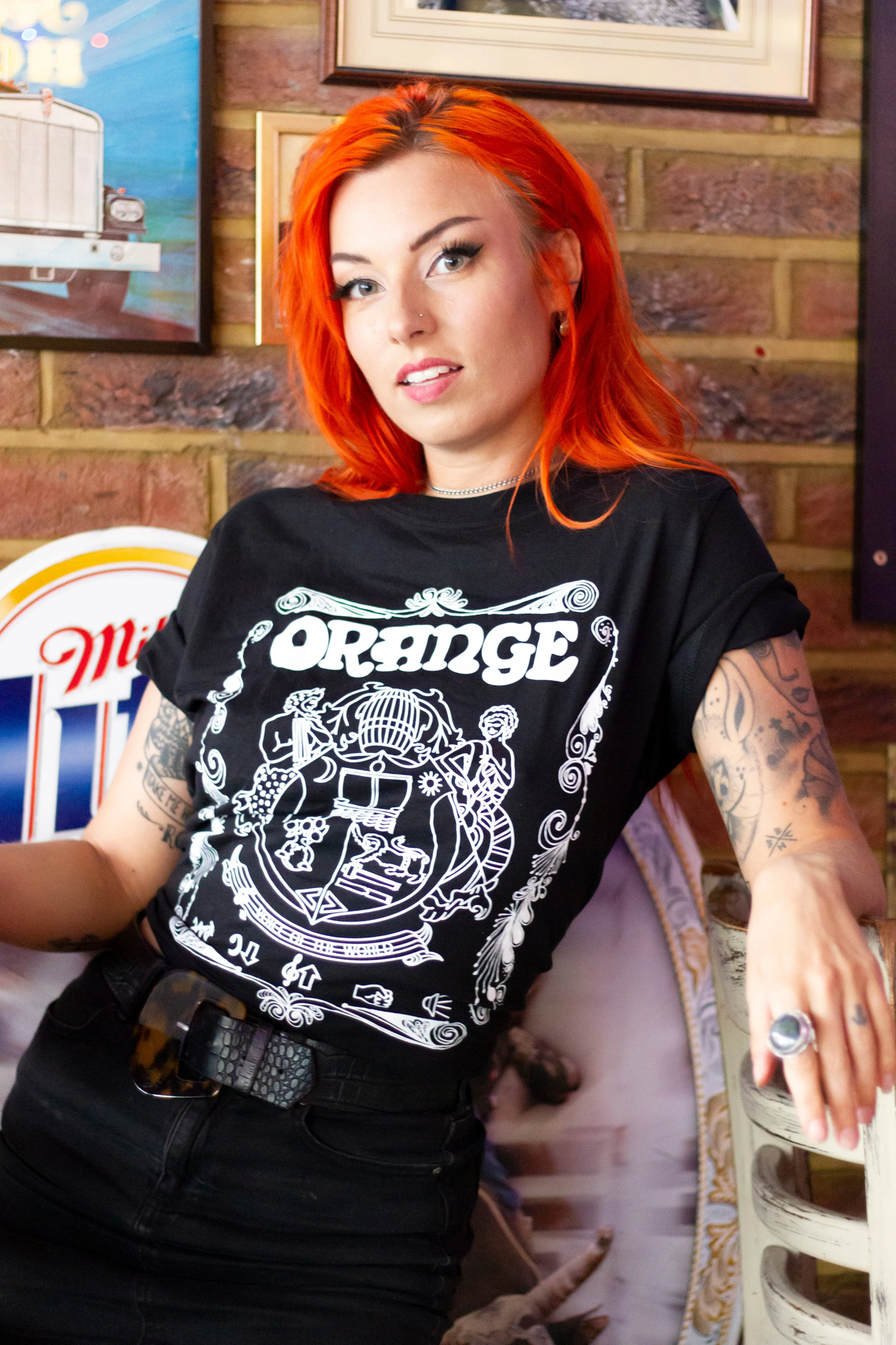 Crest T-Shirt Schwarz Small