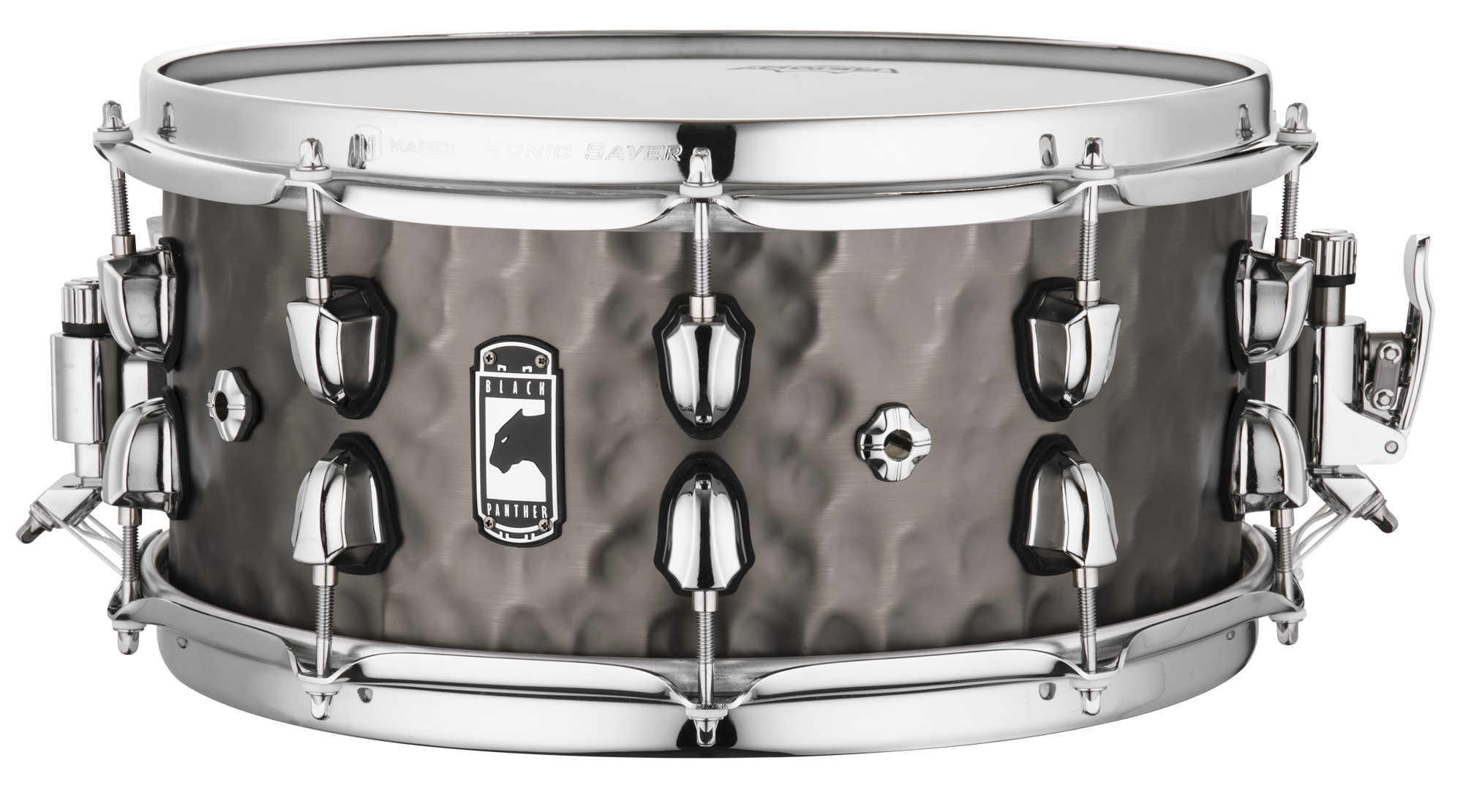14" x 6,5" Black Panther Persuader Snare Drum Hammered Brass