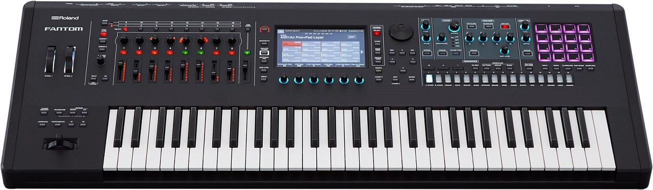 ROLAND Fantom-8 Workstation Perspektivische Ansicht