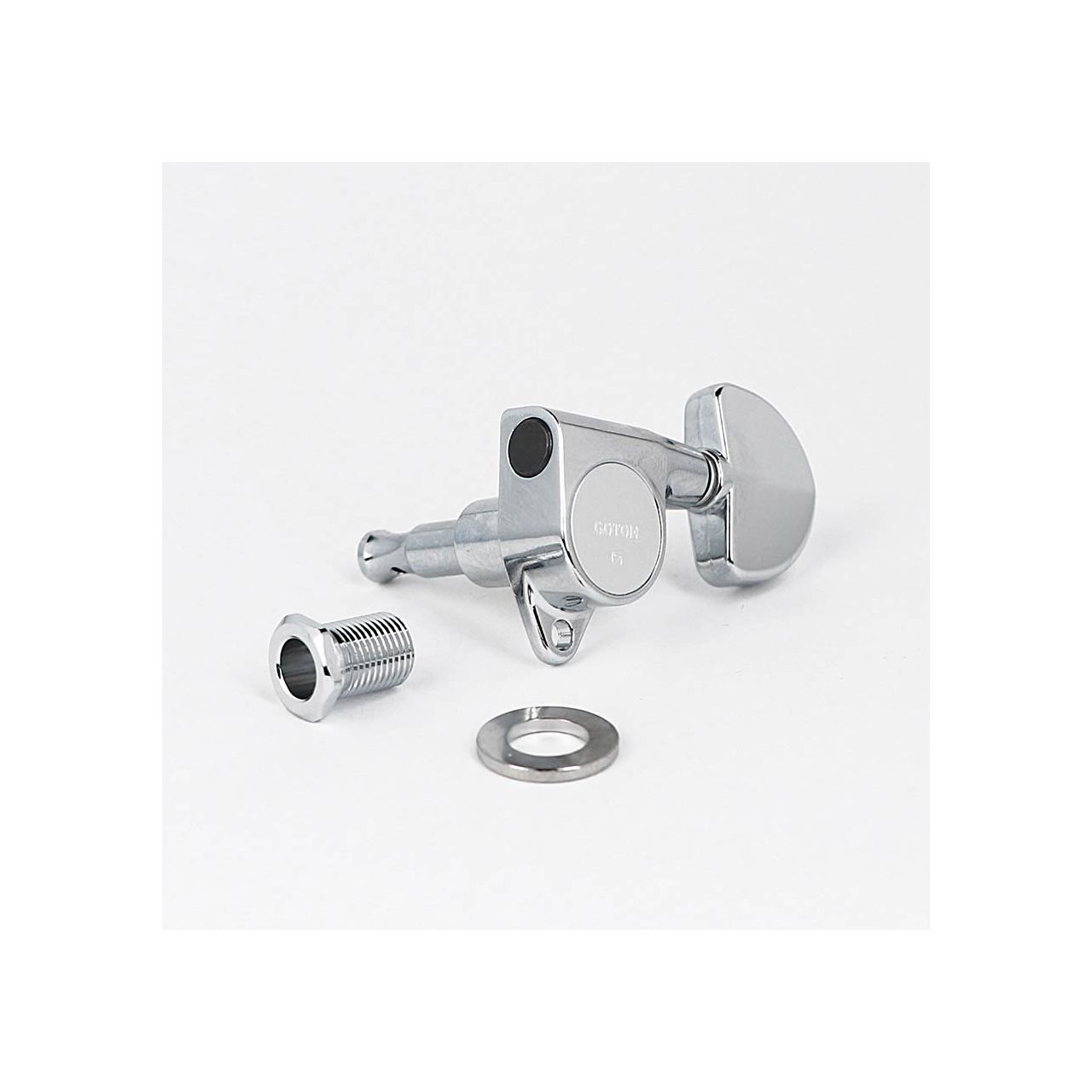 Machine heads for guitar, 3xL+3xR, ratio 1:18, chrome button, chrome 