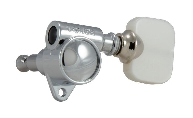 103C Original 'Milk Bottle' Style Rotomatics with Pearloid Button - Guitar Machine Heads, 3 + 3 - Ch