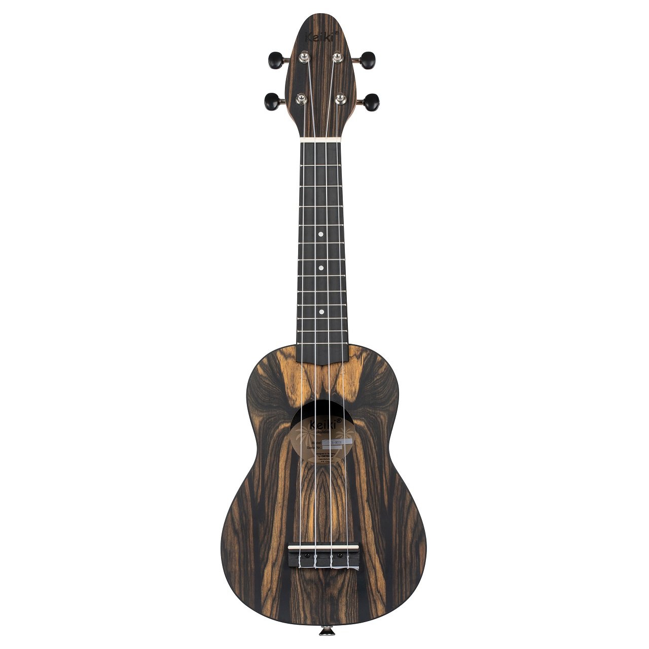 Keiki K3 "White Ebony" Sopran Ukulele Set