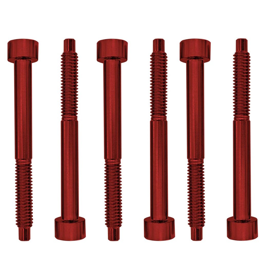 FROSLSRDP - Color Stainless Steel String Lock Screws (6 pcs), Red