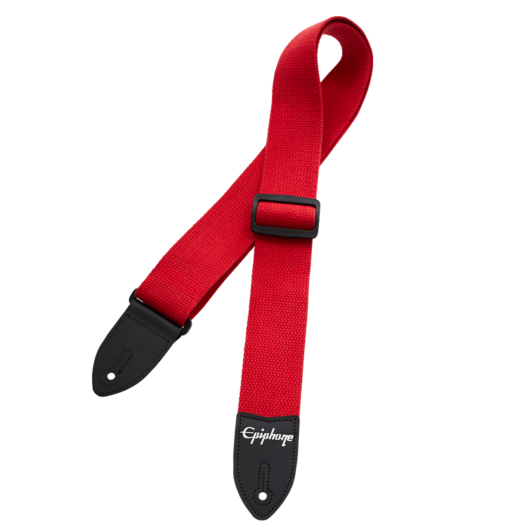 Cotton Guitar Strap, Red