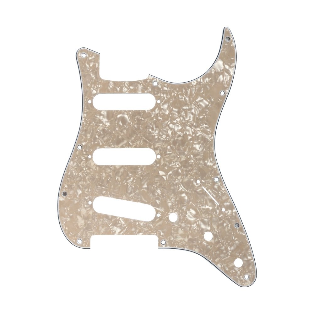 ST-Style SSS Pickguard (DPP ST VNP SSS), Vintage Pearl