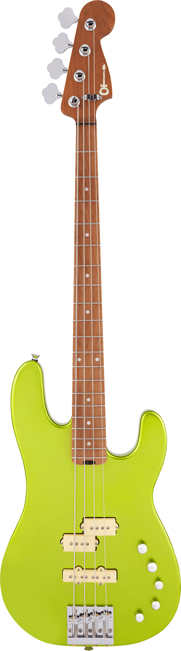 Pro-Mod San Dimas® Bass PJ IV, Caramelized Maple Fingerboard, Lime Green Metallic