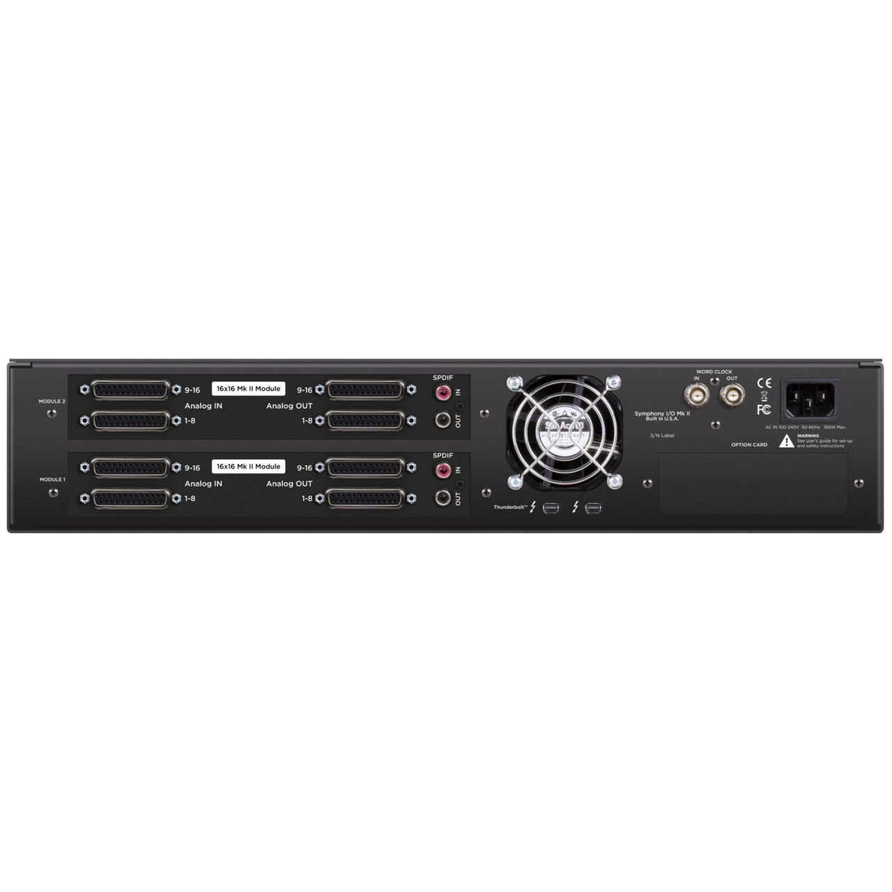 Symphony I/O Mk II 32X32 Thunderbolt - Symphony I/O MKII Thunderbolt Chassis with 16 Analog In + 16 