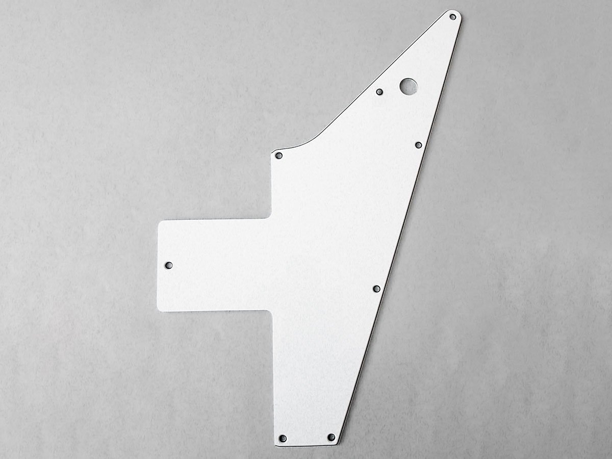 XEX3W Pickguard für Explorer, weiß, 3-lagig