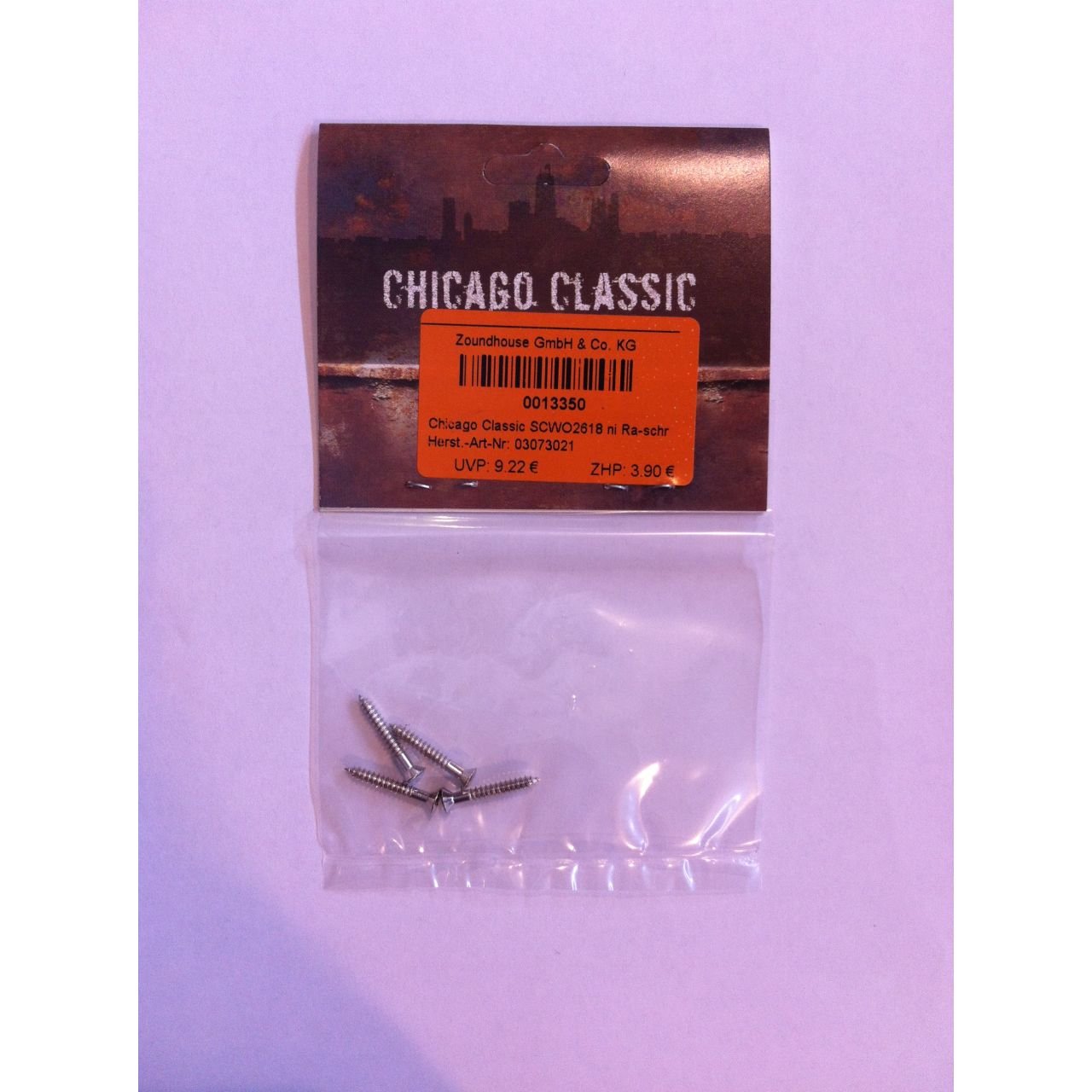 SCWO2618 ni Ra-schr lang, nickel, für Bridge Rahmen Schrauben für Humbuckerrahmen 4Stck/1set