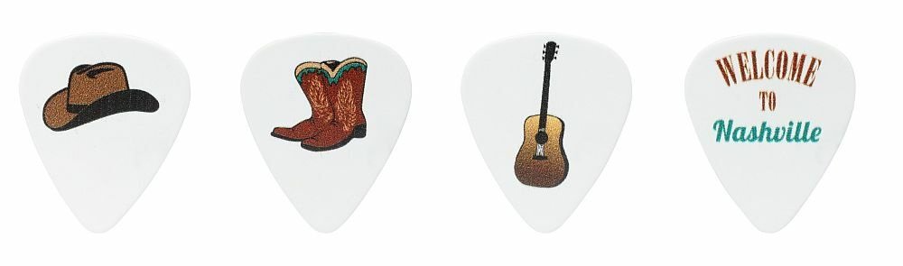 Cool Plecs "Country" - 351 Shape (RPCOH), 12 pcs Assorted Pick Pack, 0.96 mm