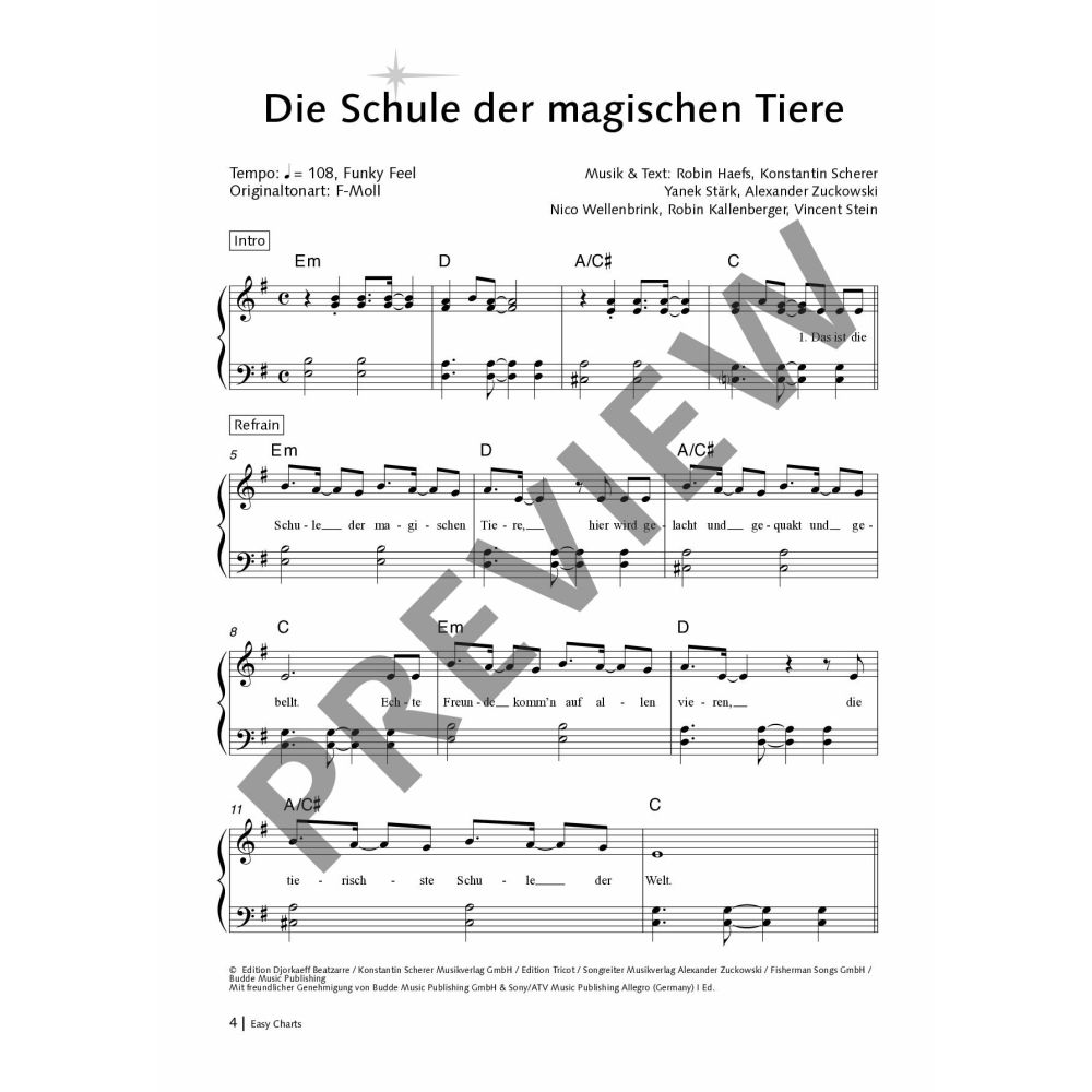 Easy Charts Sonderband: Die Schule der magischen Tiere