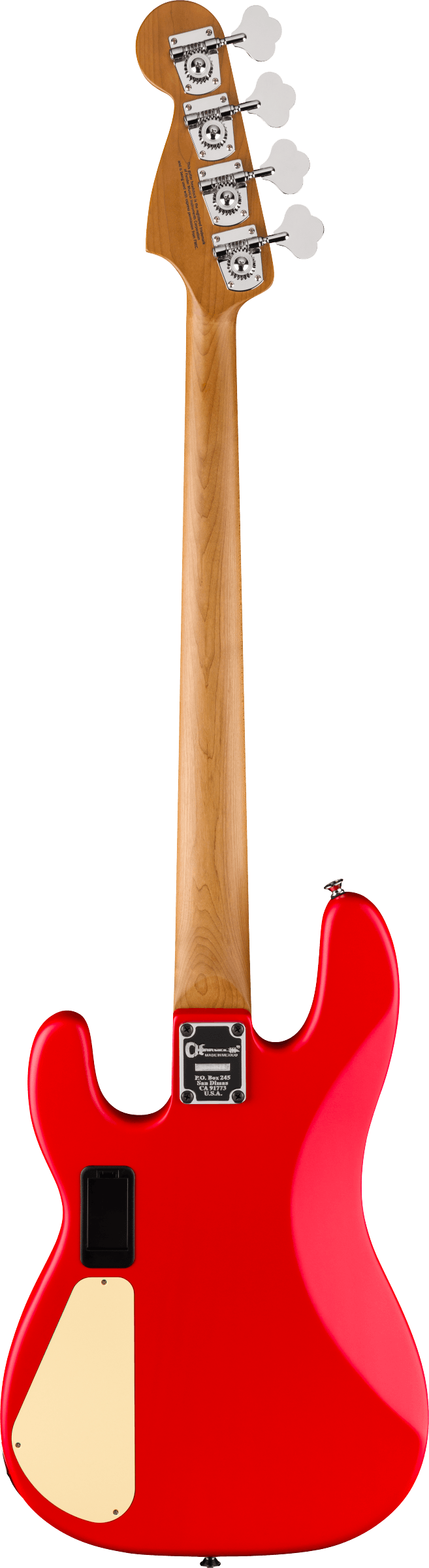 Pro-Mod San Dimas® Bass PJ IV MAH, Caramelized Maple Fingerboard, Satin Ferrari Red