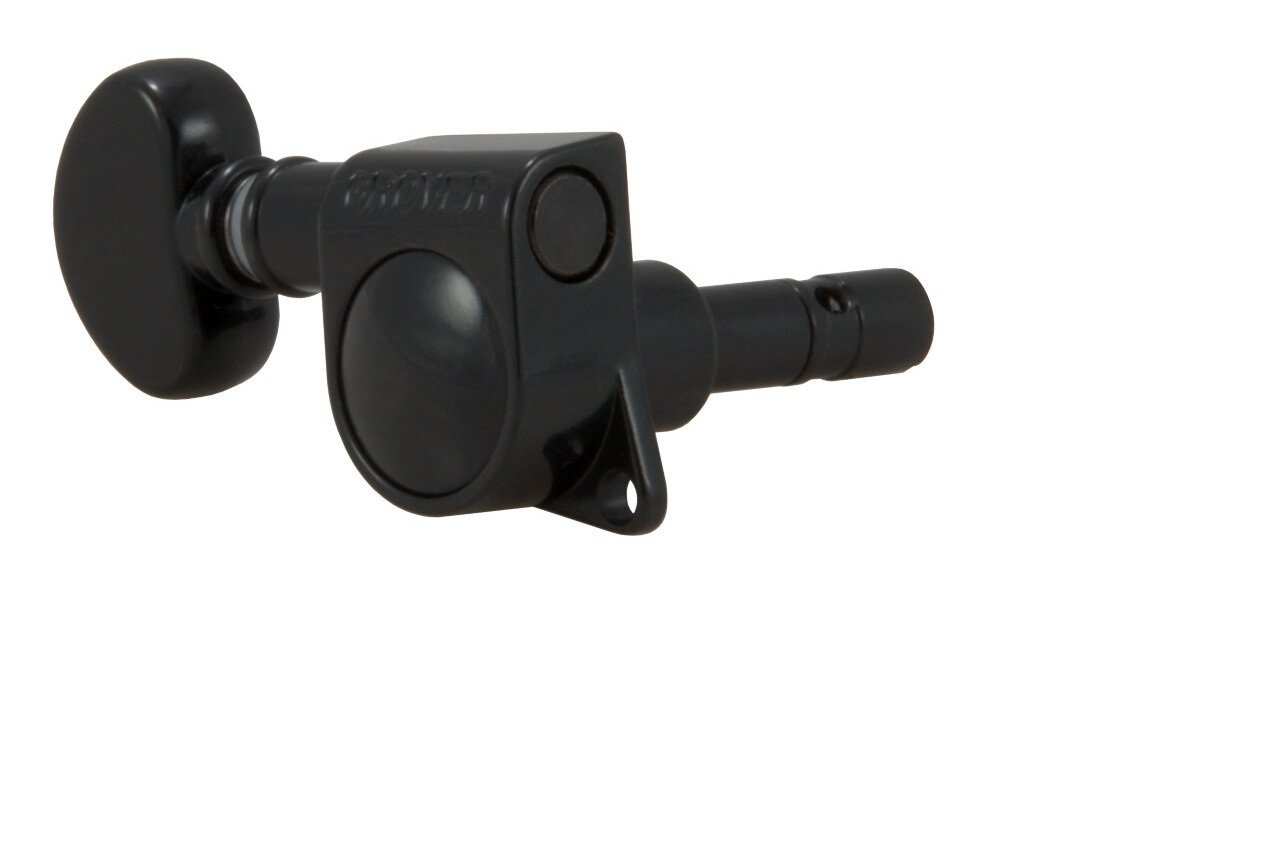 406BC Mini Locking Rotomatics with Round Button - Single Guitar Machine Head, 1 Piece, Treble Side (